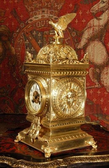 fig 4. **** SOLD **** Antique French Table Clock, Eagle ~ French - Circa 1880 ~